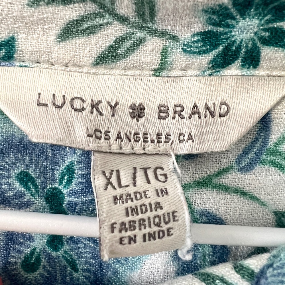 Lucky Brand Floral Boho Button Blouse - Size XL - Picture 7 of 8